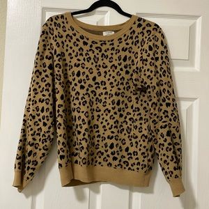 J Crew Factory Cheetah Sweater